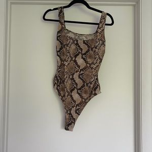 Snake print bodysuit